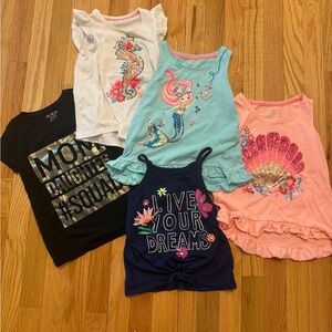 Assorted Girls 5/6 summer shirt bundle